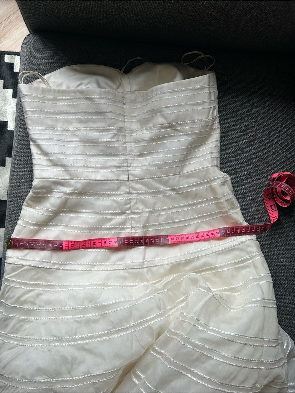 Lela Rose Ivory Satin Wedding Dress Bodice - Picture 4 of 16